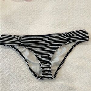 Black and White Striped Bikini Bottom Victoria’s Secret